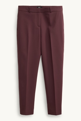 Business trousers - mid-rise waist - cigarette fit