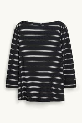 Long sleeve top - regular fit - striped