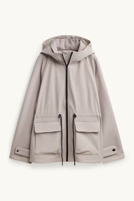 Softshelljacke mit Kapuze - wasserabweisend - 4-Way-Stretch