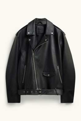 Blouson de motard - matière synthétique