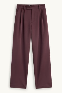 Business trousers - high waist - wide leg
