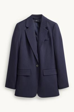 Lange blazer - regular fit - krijtstrepen