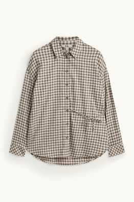 Brusa - oversized - de quadres