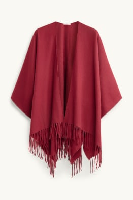 Poncho cu franjuri