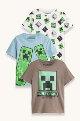 Multipack 3 ks - Minecraft - tričko s krátkým rukávem