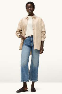 Crop Wide Leg Jeans - High Waist