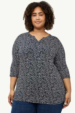 T-Shirt - Regular Fit - geblümt