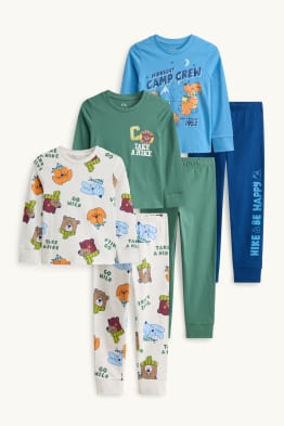 Multipack 3 buc. - câine și urs - pijama - 6 piese