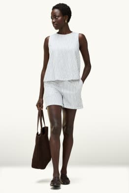 Short - mid waist - gestreept