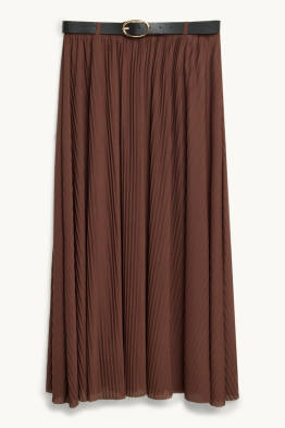 Jupe plissée avec ceinture