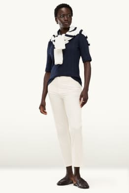 Stoffhose - Mid Waist - Straight Leg