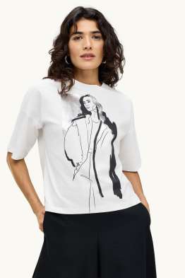 T-Shirt - Relaxed Fit - Glanz-Effekt