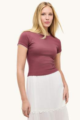 T-shirt - slim fit - 2-in-1-look