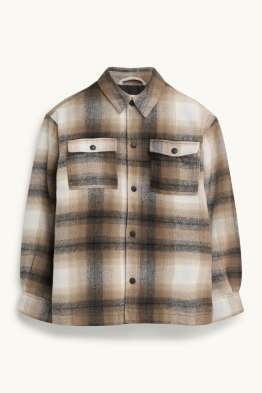 Shirt jacket - check