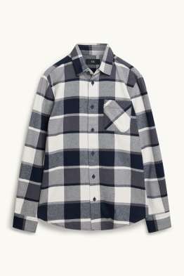 Chemise - regular fit - col kent - à carreaux