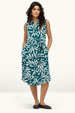 Viskose-Kleid - geblümt