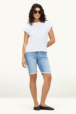 Bermuda van spijkerstof - mid waist