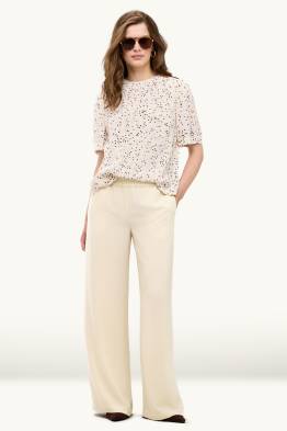 Stoffhose - Mid Waist - Palazzo