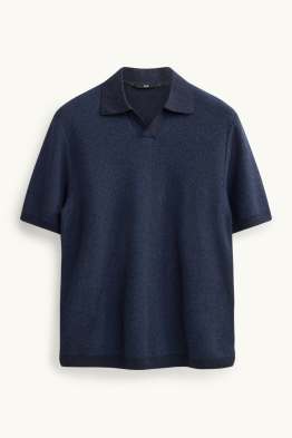 Strick-Poloshirt - Regular Fit - strukturiert