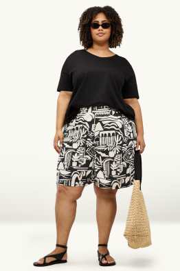 Shorts - Mid Waist - gemustert