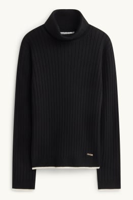 Turtleneck jumper - ribbed