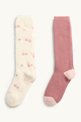 Multipack of 2 - heart - knee-high socks