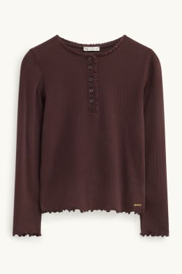 Pointelle-Langarmshirt