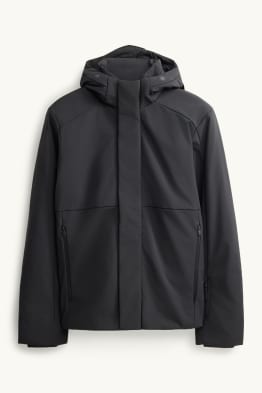 Geacă softshell cu glugă - căptușită - rezistentă la apă