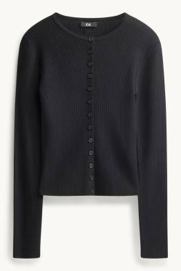 Gilet en maille - finition côtelée