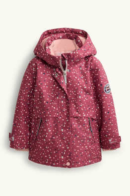 Manteau de pluie à capuche - doublé - imperméable - à pois