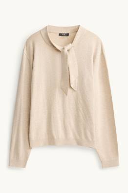 Feinstrick-Pullover mit Knotendetail