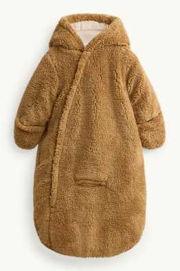 Baby-Fleece-Schneeanzug mit Kapuze