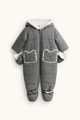 Teddybeertje - babysneeuwpak met capuchon
