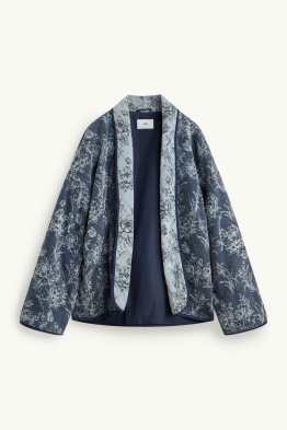 Kimono en jean - à fleurs