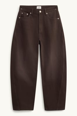 Barrel jeans - talie înaltă