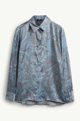 Satin shirt blouse - patterned