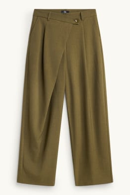 Plátěné kalhoty - mid waist - loose fit