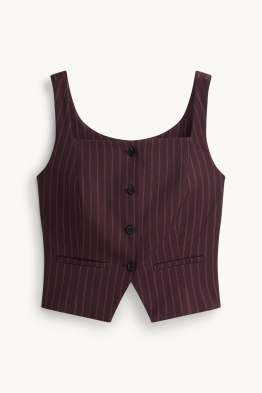 Weste - Slim Fit - gestreift