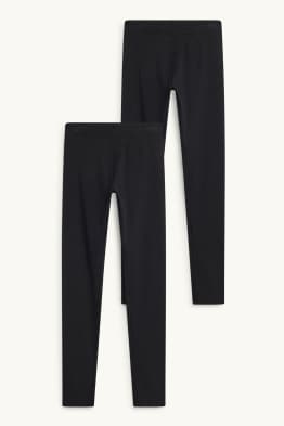 Confezione da 2 - leggings - a coste