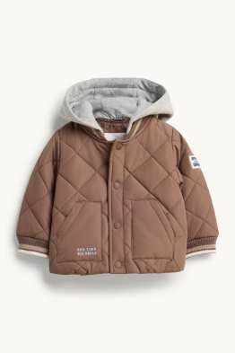 Baby quilted jacket with hood - lined