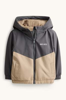 Jacket with hood - lined - water-repellent