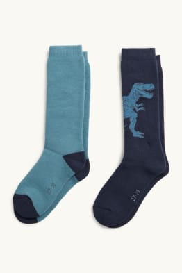 Multipack 2er - Dino - Kniestrümpfe mit Motiv
