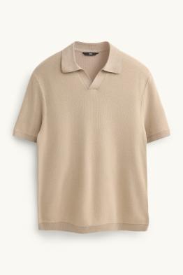 Polo in maglia - regular fit - tessuto tramato