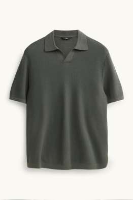 Polo in maglia - regular fit - tessuto tramato