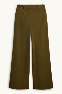 Pantaloni din catifea reiată - talie înaltă - wide leg
