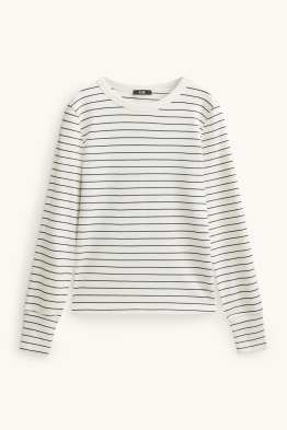 Langarmshirt - Slim Fit - gestreift