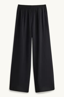 Business trousers - high waist - wide leg