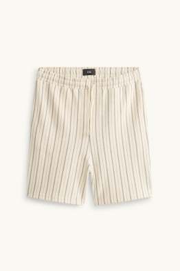 Strick-Shorts - gestreift