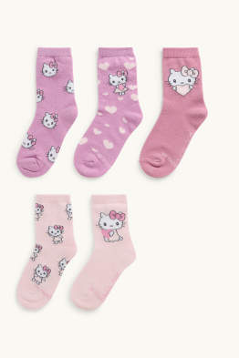 Set van 5 paar - Hello Kitty - sokken met motief