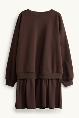 Sweatkleid - Straight Fit - 2-in-1-Look